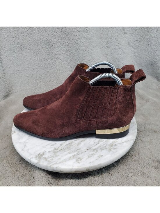 Zara Shoes - Zara Woman Shoes Womens Size EU 38 US 7.5 Brown Suede Chelsea Ankle Boots